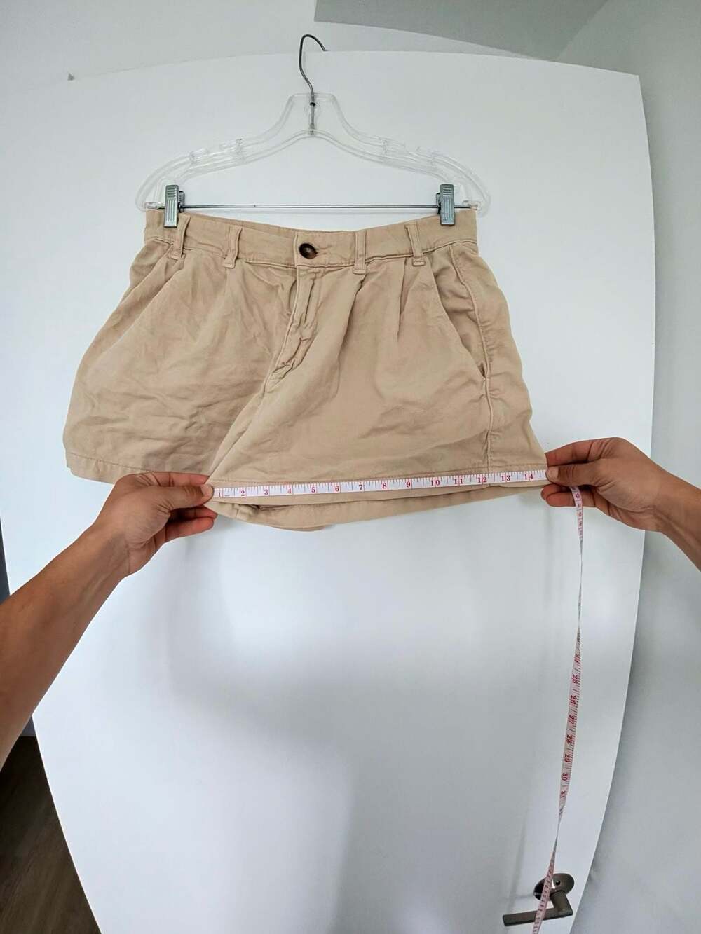 Free People Billie Chino High-Waisted Pleated Shorts - Picture 6 of 7